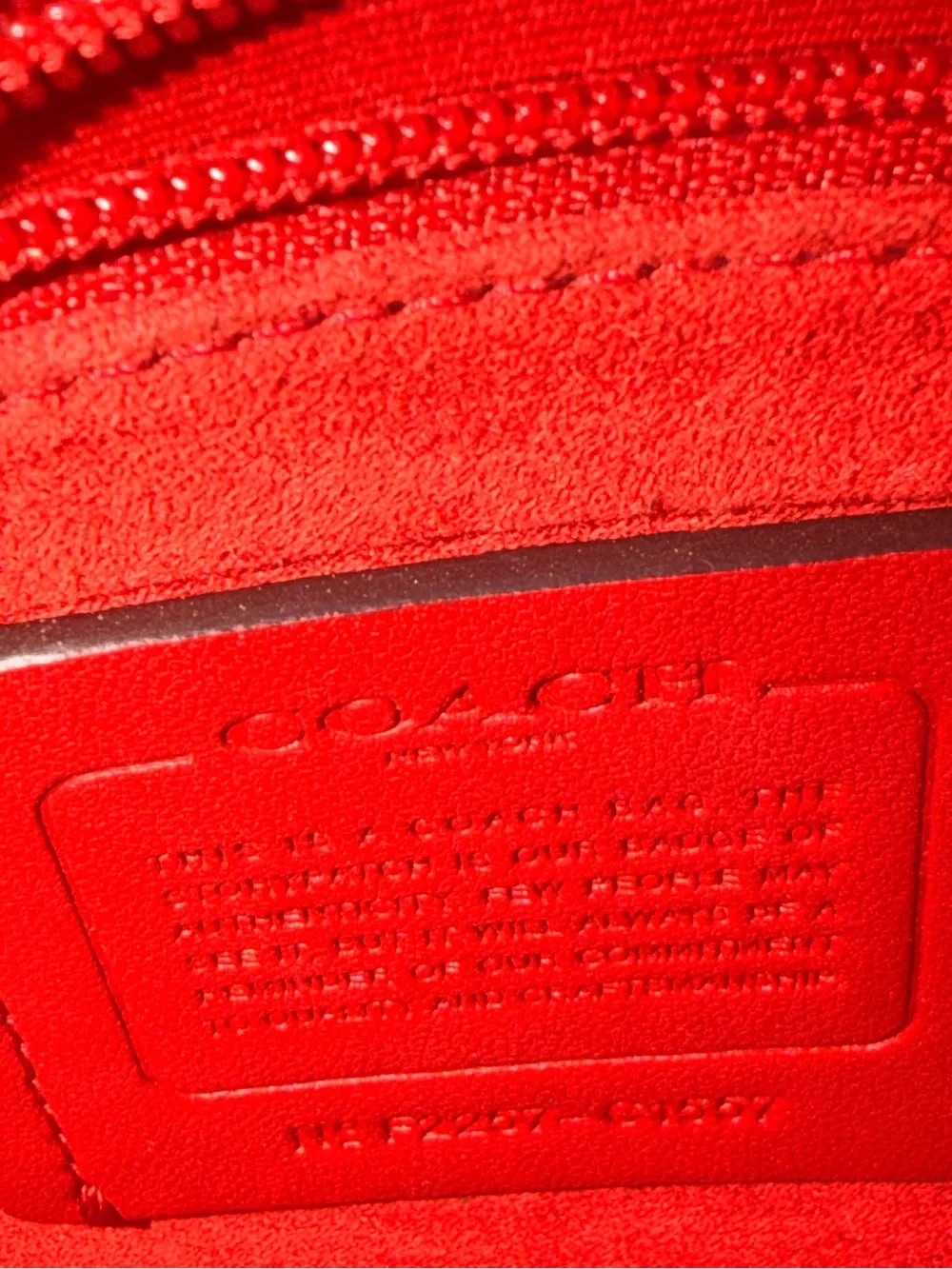 Authentic Coach Marlie Top Handle Satchel in vibrant true red pebbled leather